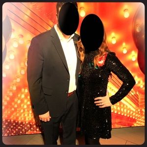 Gianni Bini black sequins cocktail dress size 4